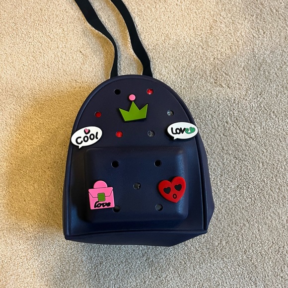 641-PRTT  New Silicone Backpack With Charms Lightweight Waterproof (Deep Blue) - Picture 1 of 15